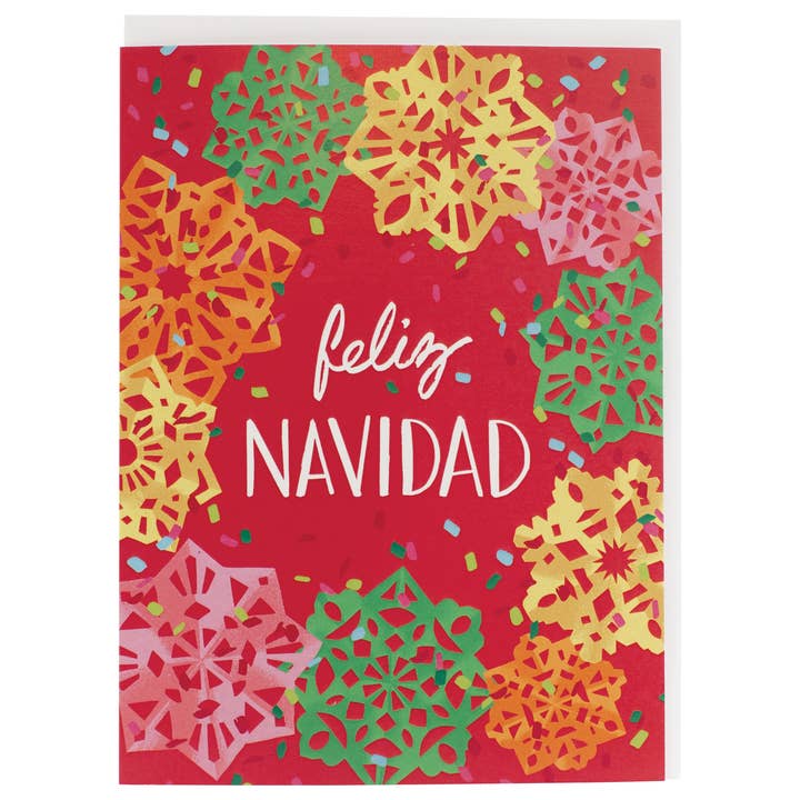 Smudge Ink - Wholesale Christmas Card - Navidad Papel Picado Christmas Card