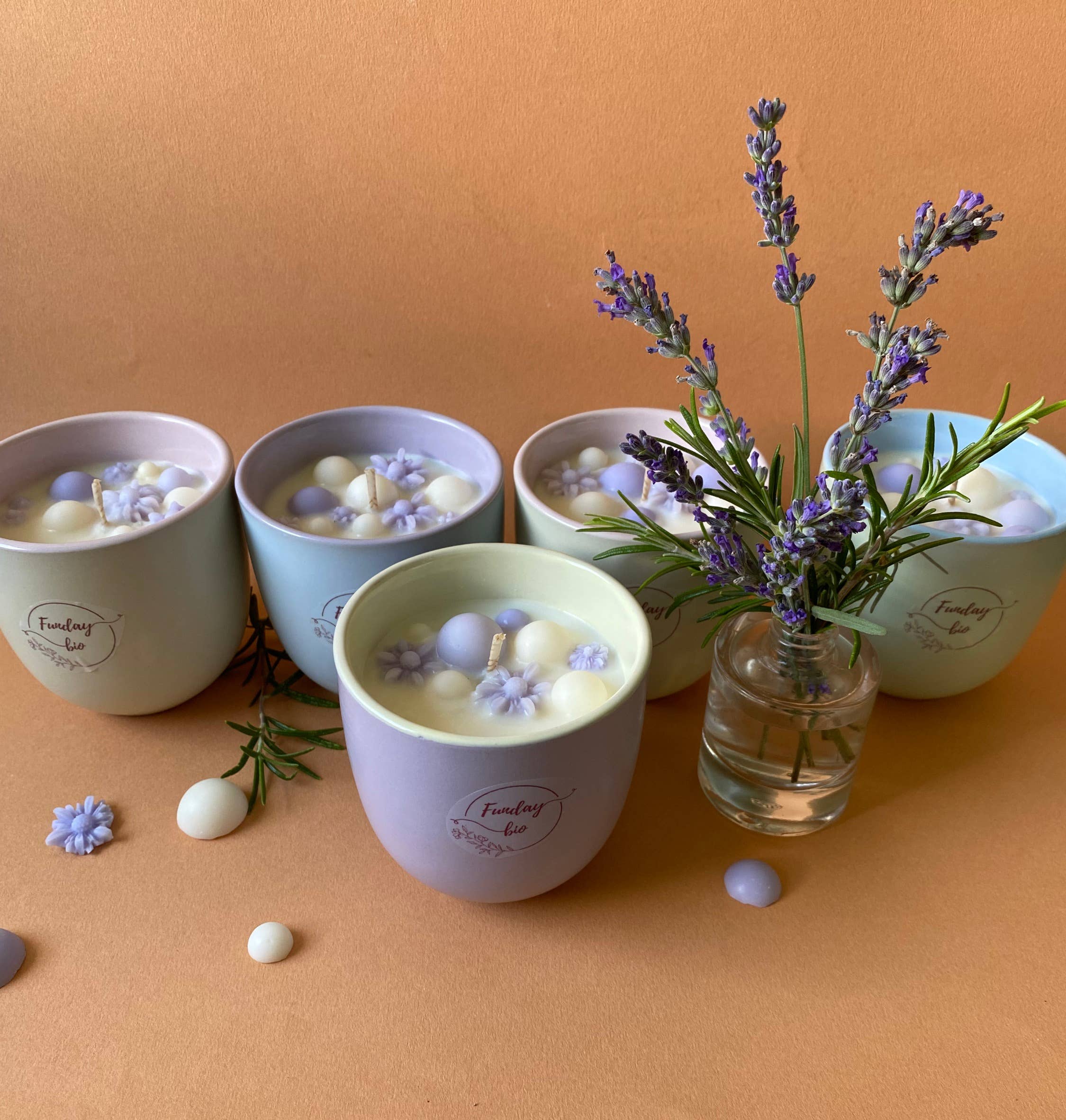 FUNDAYBIO - Vendita all'ingrosso Candela in vasetto - Candela Relax con oli essenziali biologici 250 g3