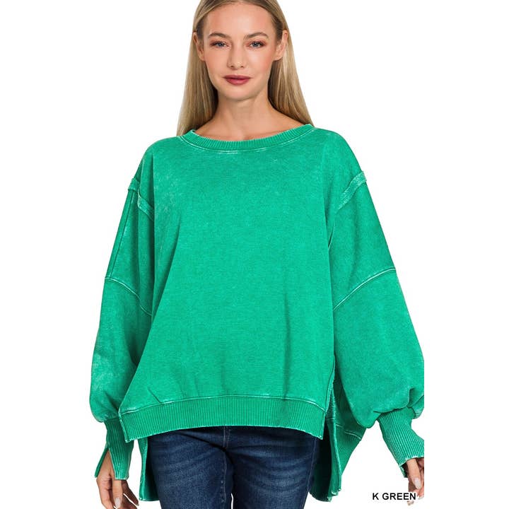 Acid Washed Batwing Sleeve Fleece Sweatshirts and other Purchase Wholesale fleece hoodies. Free Returns & Net 60 Terms on Faire trending on Faire.