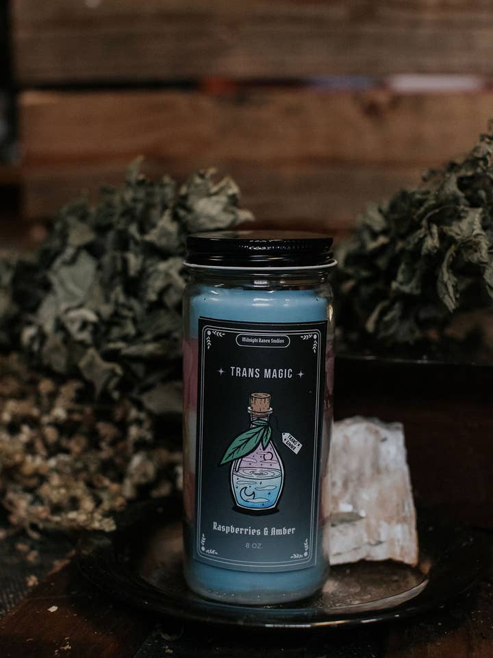 Vela de Manifestação Mágica Trans | Framboesa & Âmbar Quente por atacado de Midnight Raven Studios