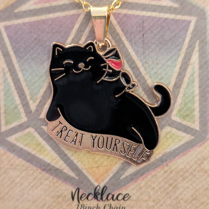 Con-Quest Crafts - Wholesale Pendant/Charm Necklace - Cute & Sassy Black Cat Necklaces