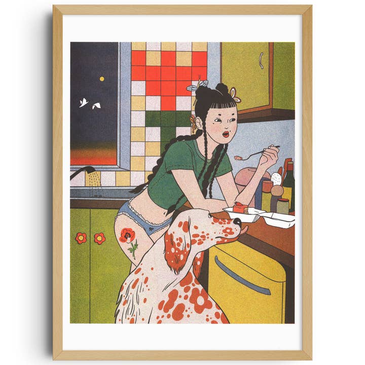 A3 poster - Sunny Wu - Midnight Snacks for wholesale by KIBLIND Atelier