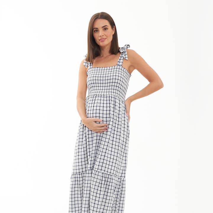 Phoebe Smocked Dress White / Navy and other Purchase Wholesale sourcefoods glebe. Free Returns & Net 60 Terms on Faire trending on Faire.