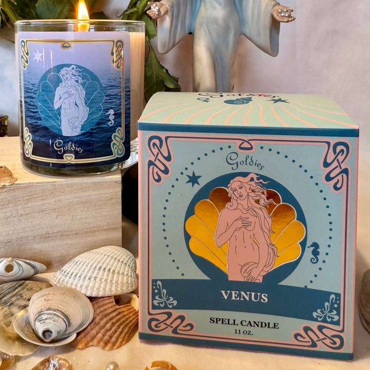 Venus Spreuk Kaars | Amber | Kokosnoot voor wholesale door Goldie's Natural Beauty