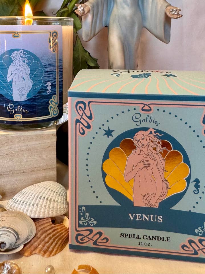 Venus Spell Candle | Amber | Coconut for wholesale by Goldie's Natural Beauty