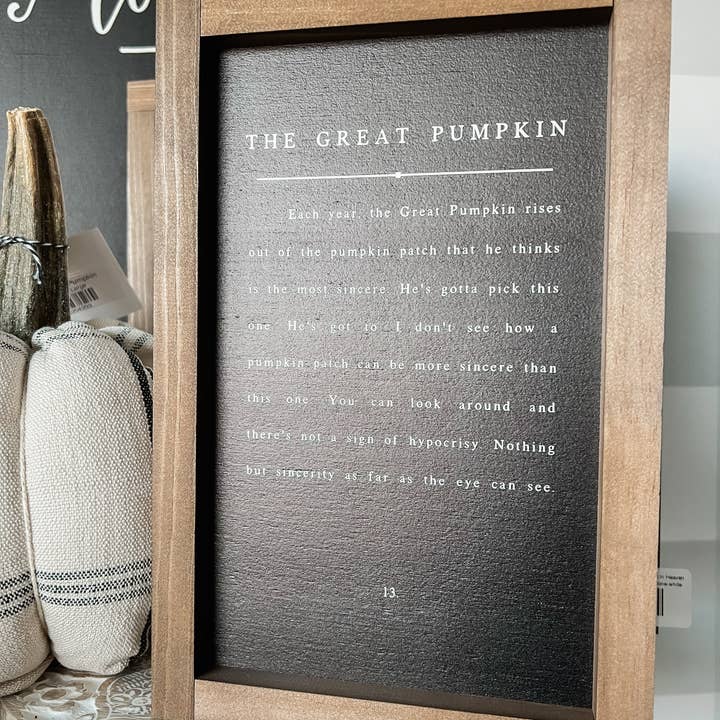 Lily and Sparrow - Wholesale Sign - The Great Pumpkin - Charlie Brown | Fall 20261