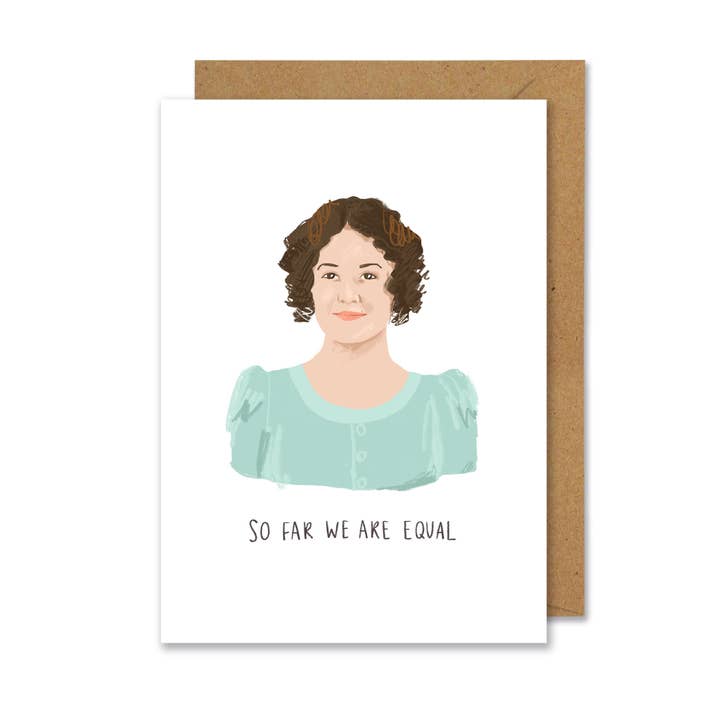 Elizabeth Bennett (Pride and Prejudice) inspiredA6 card for wholesale by Middle Mouse