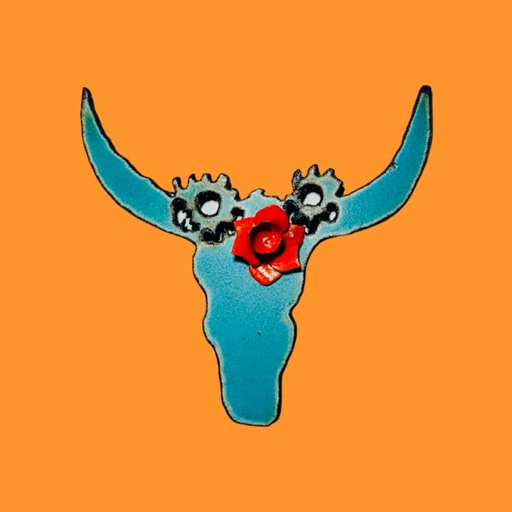 Iron Jewel - Venta al por mayor Imanes - Imán de calavera de búfalo con forma de calavera de vaca Southwest