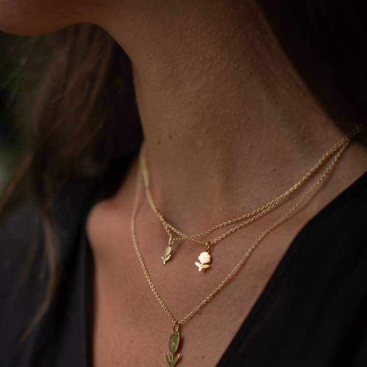 Bohemia Design - Wholesale Halskettinghanger - Gouden madeliefje ketting