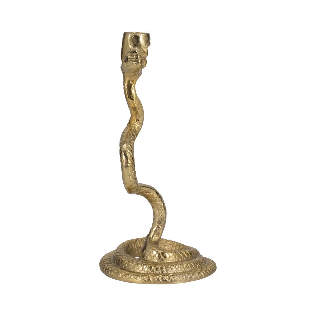 Sagebrook Home - Wholesale Candle Holder - Candle Holder - Gold Metal Snake Tealights Taper, 13 in.8