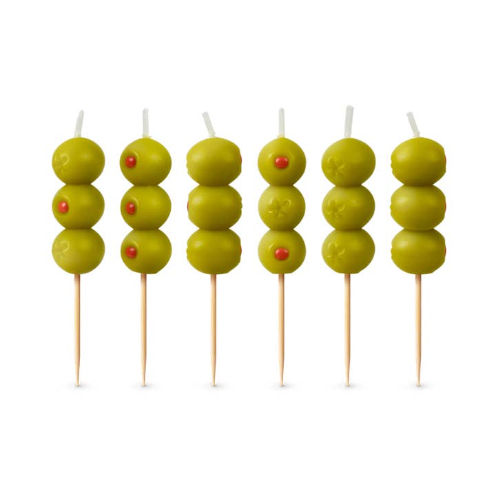 Fred & Friends - Wholesale Novelty Candle - COCKTAIL PARTY Olive Candles - Set of 61