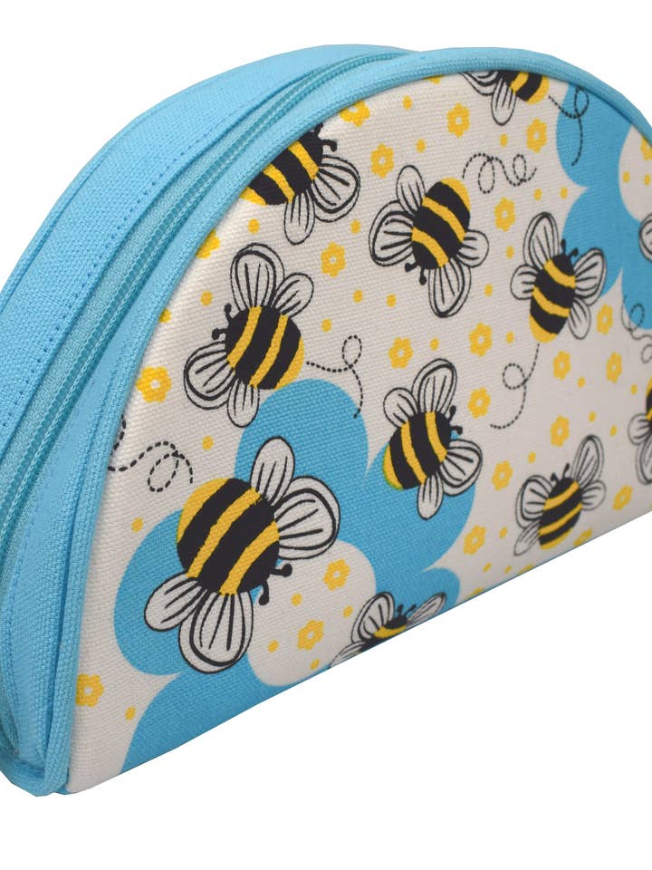 Bee Canvas Half Moon Pouch for wholesale by LoveVivid