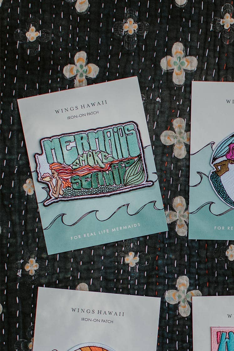 Wings Hawaii – Emblema por atacado – Patch Bordado - Mermaids Smoke Seaweed1