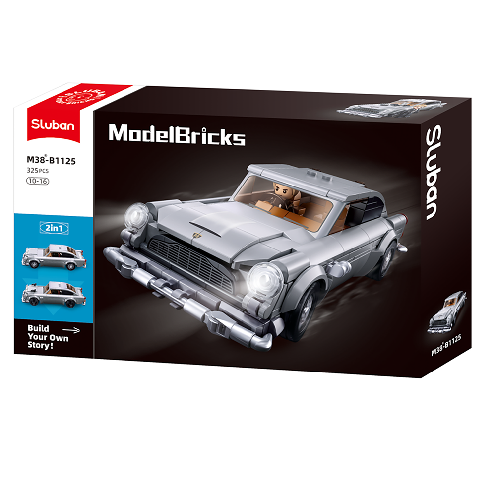 Texas Toy Distribution - Wholesale Building Set - Kids - Model Bricks Secret Agent Spy Car Building Brick Kit 325 pcs0