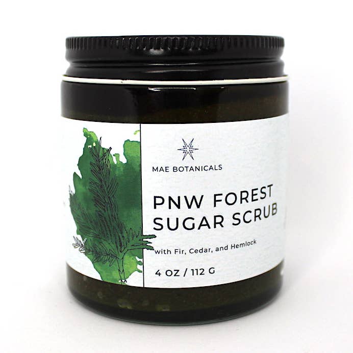 PNW Forest Sugar Scrub for wholesale by Mae Botanicals