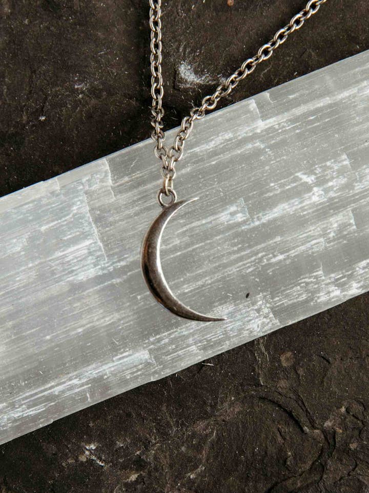 Darkest Before The Dawn Moon Necklace for wholesale by Fierce Forward Jewelry