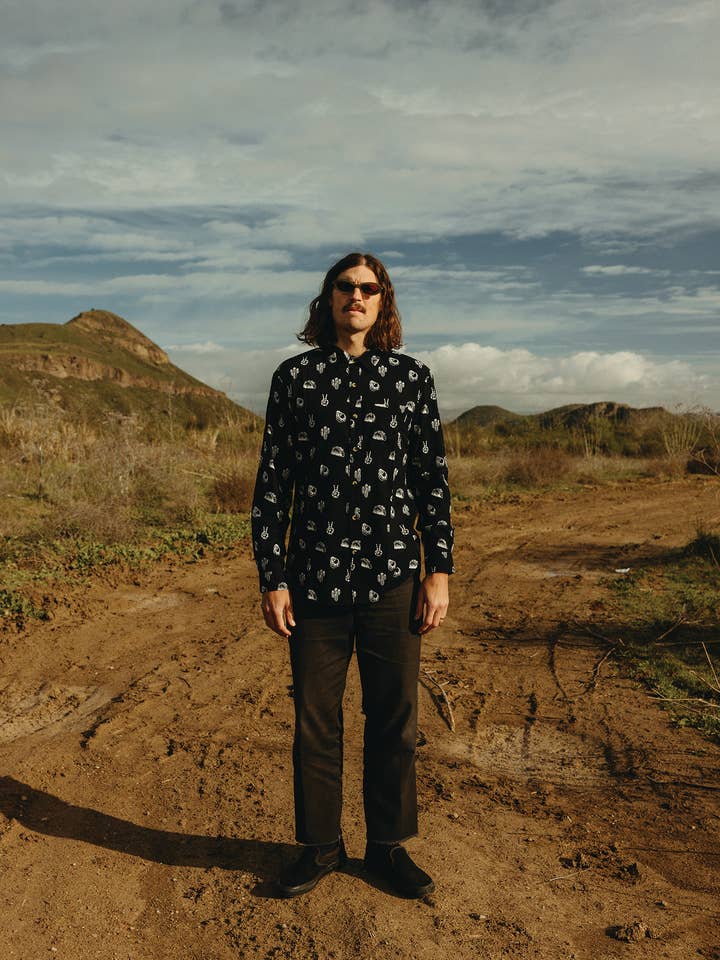 Pyknic – Großhandel Hemd mit Button-down-Kragen – Damen – No Problemo Langärmliges Taco-Kaktus-Avocadohemd mit Knöpfen4