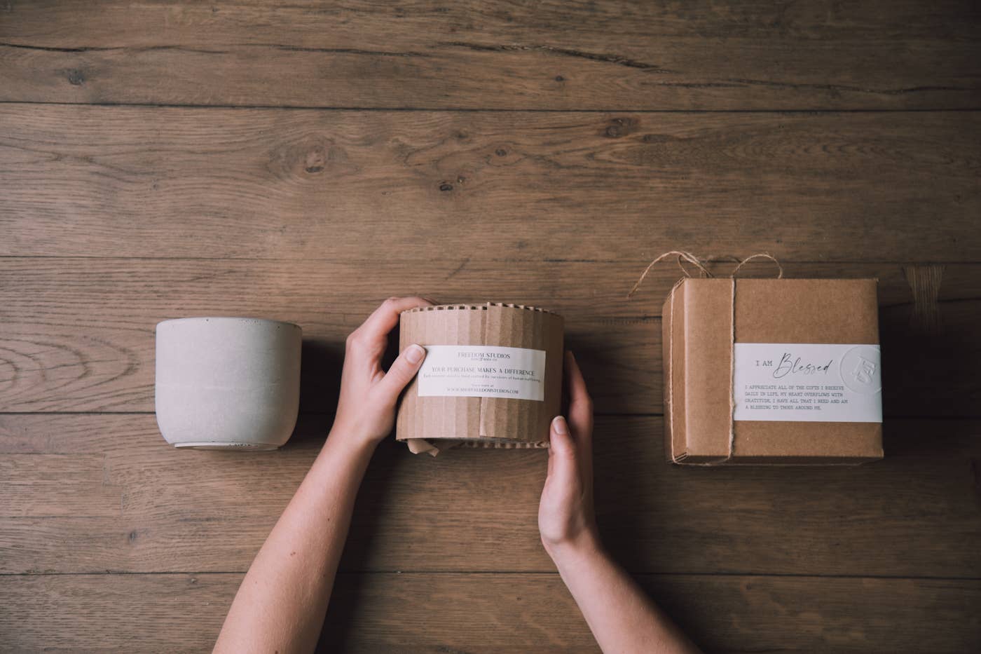 Freedom Studios - Wholesale Jar/Filled Candle - I AM Blessed 22 oz Concrete Candle3