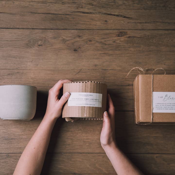 Freedom Studios - Wholesale Jar/Filled Candle - I AM Blessed 22 oz Concrete Candle3