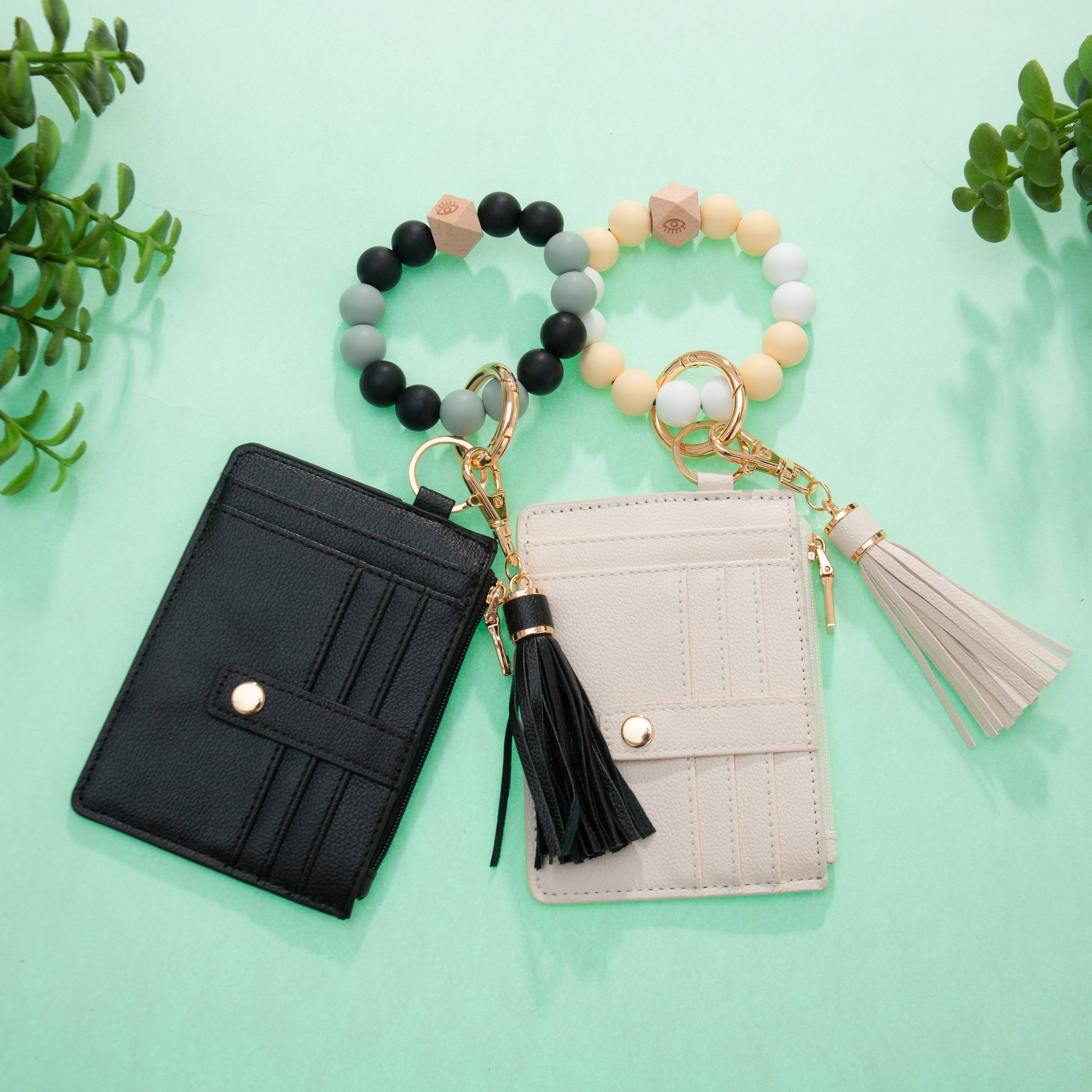 Sparkle Being – Carteira para cartões - Mulher por atacado – Suporte e estojo de cartão de pulseira com rebordo em silicone de grande capacidade5