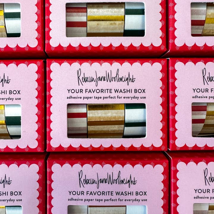 Your Favorite Washi Tape Box Set – Festive Colors (3 Rolls) for wholesale by Rebecca Jane Woolbright