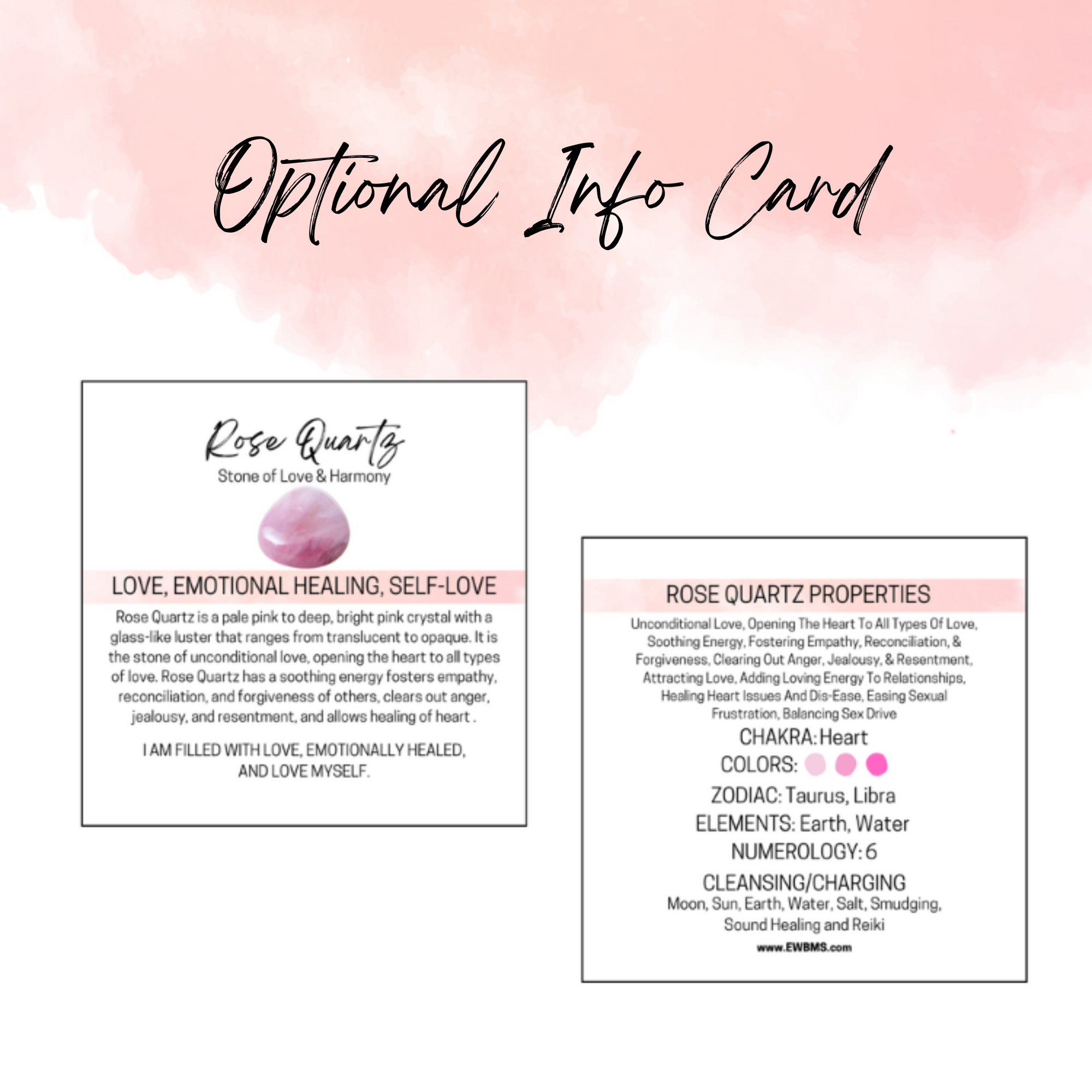 Essential Wellness - Body, Mind, Spirit - Vente Supports pour huile essentielle - Flacon rouleau en verre ambré de 50 ml avec bille en quartz rose4