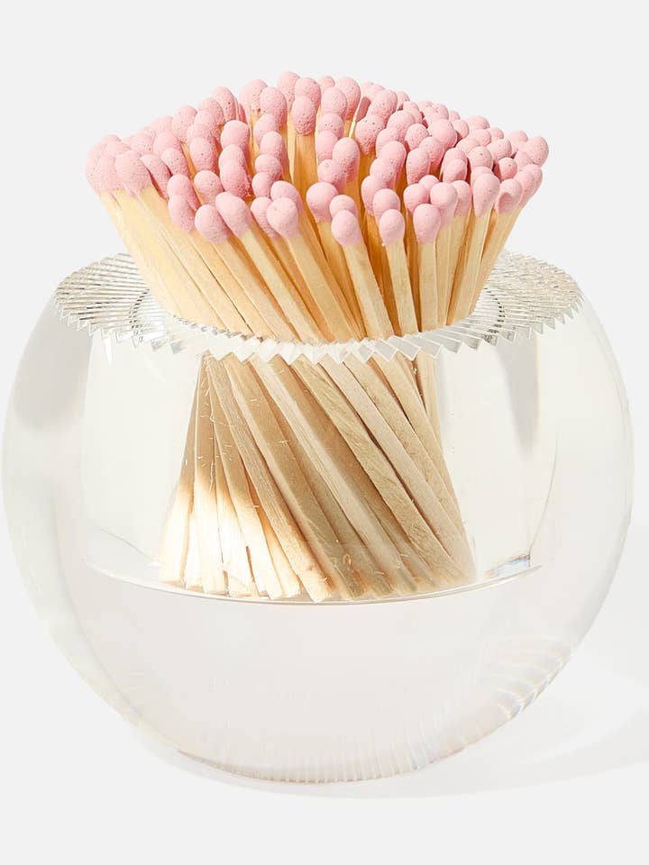 Round Match Striker - Light Pink Matches for wholesale by Tart By Taylor