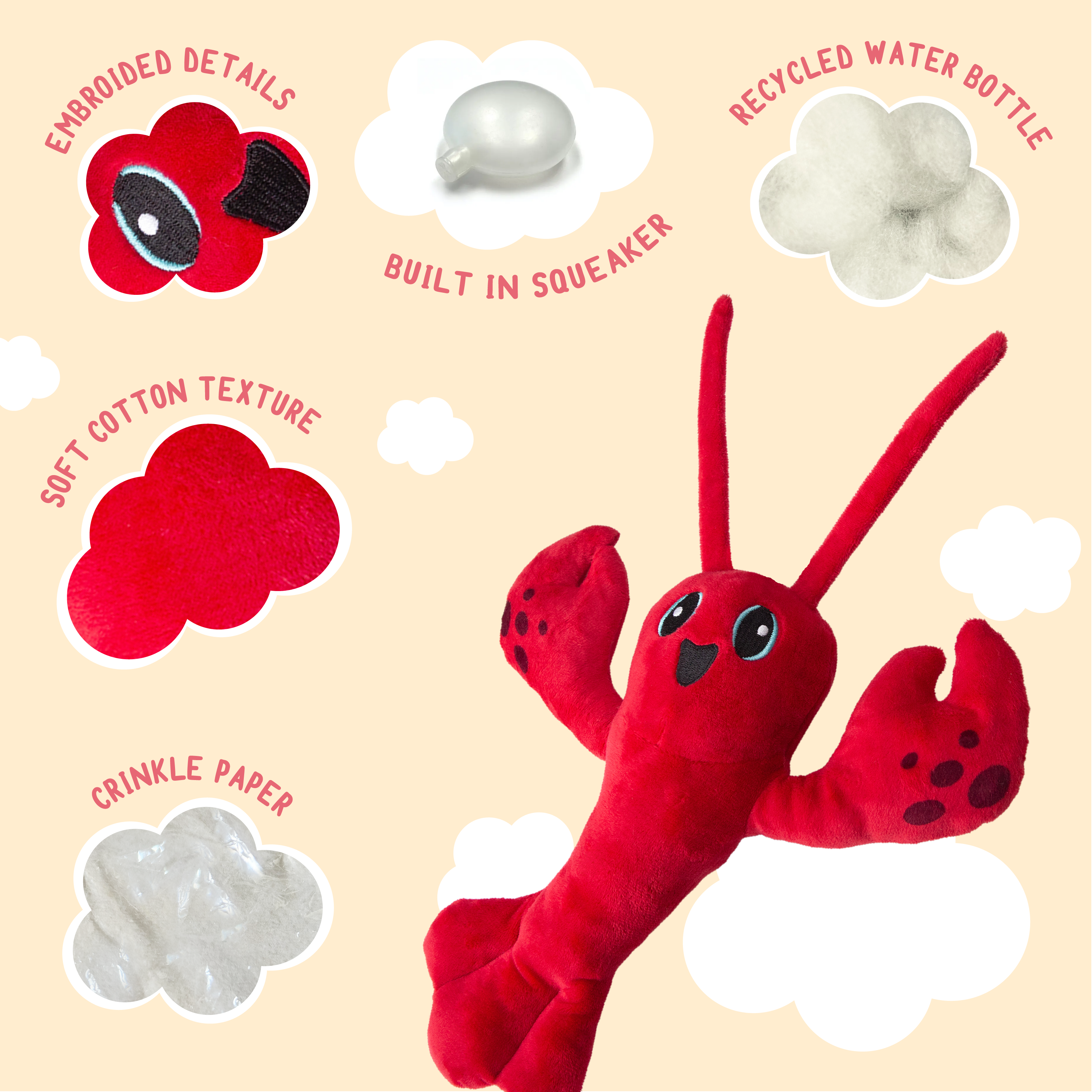 SnugArooz - Wholesale Pet Plush Toy - Dog - Luca the Lobster5