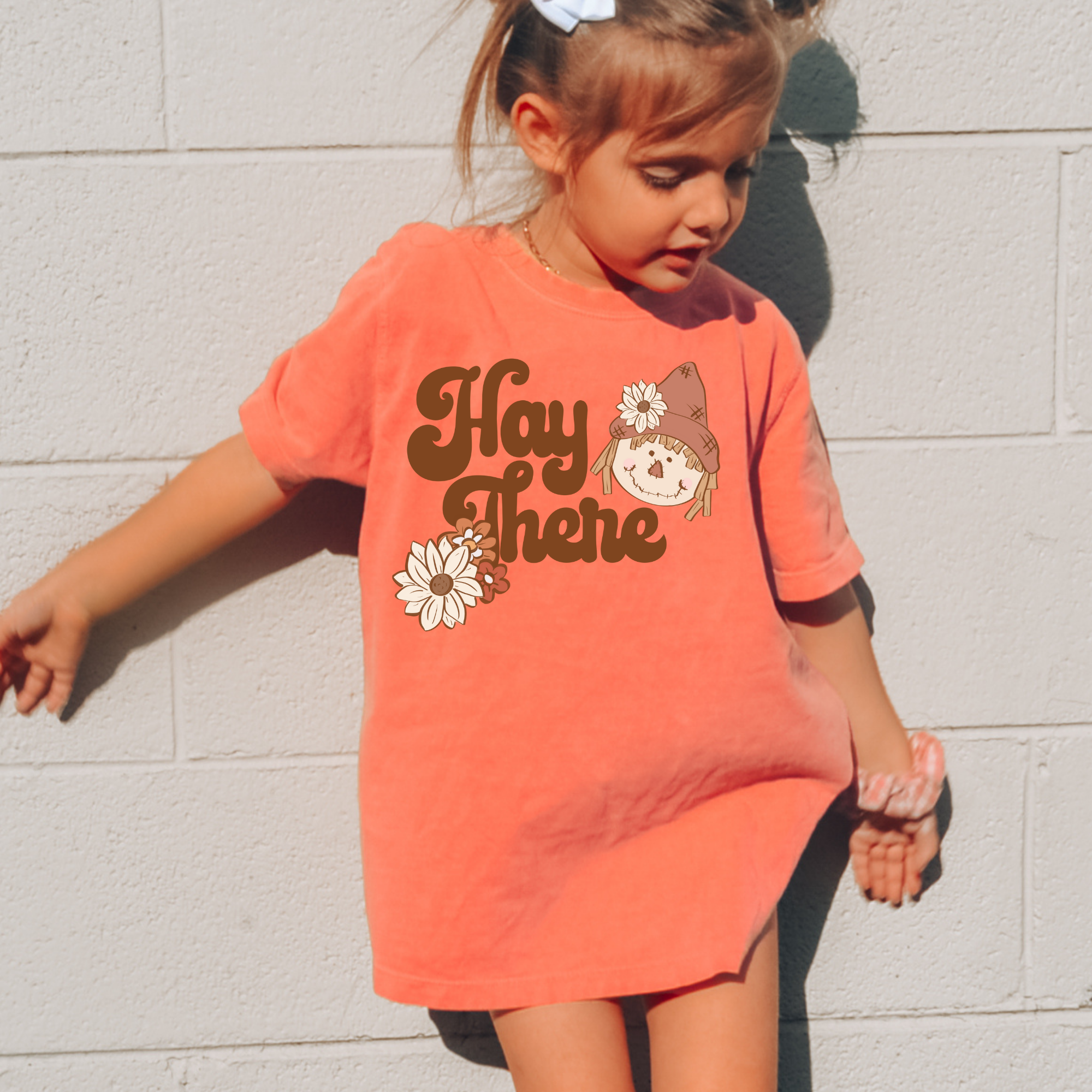 ZZ Threadz - Vente T-shirt sérigraphié – enfant - T-shirt graphique d'automne Hay There Comfort Colors pour jeunes0