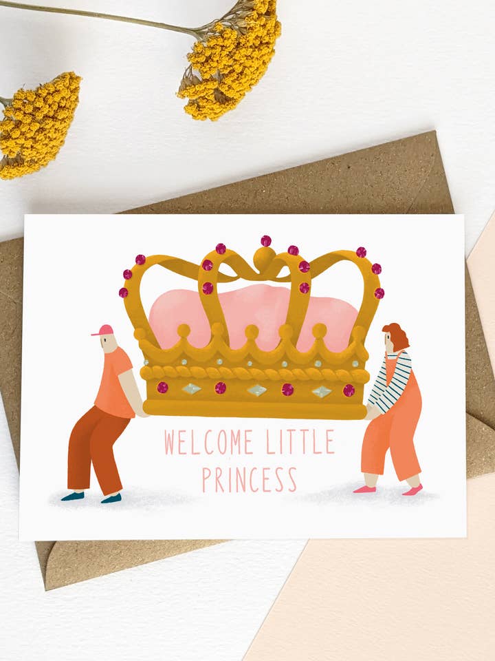 Illustrated New Born Card for wholesale by Elsa Rose Frere