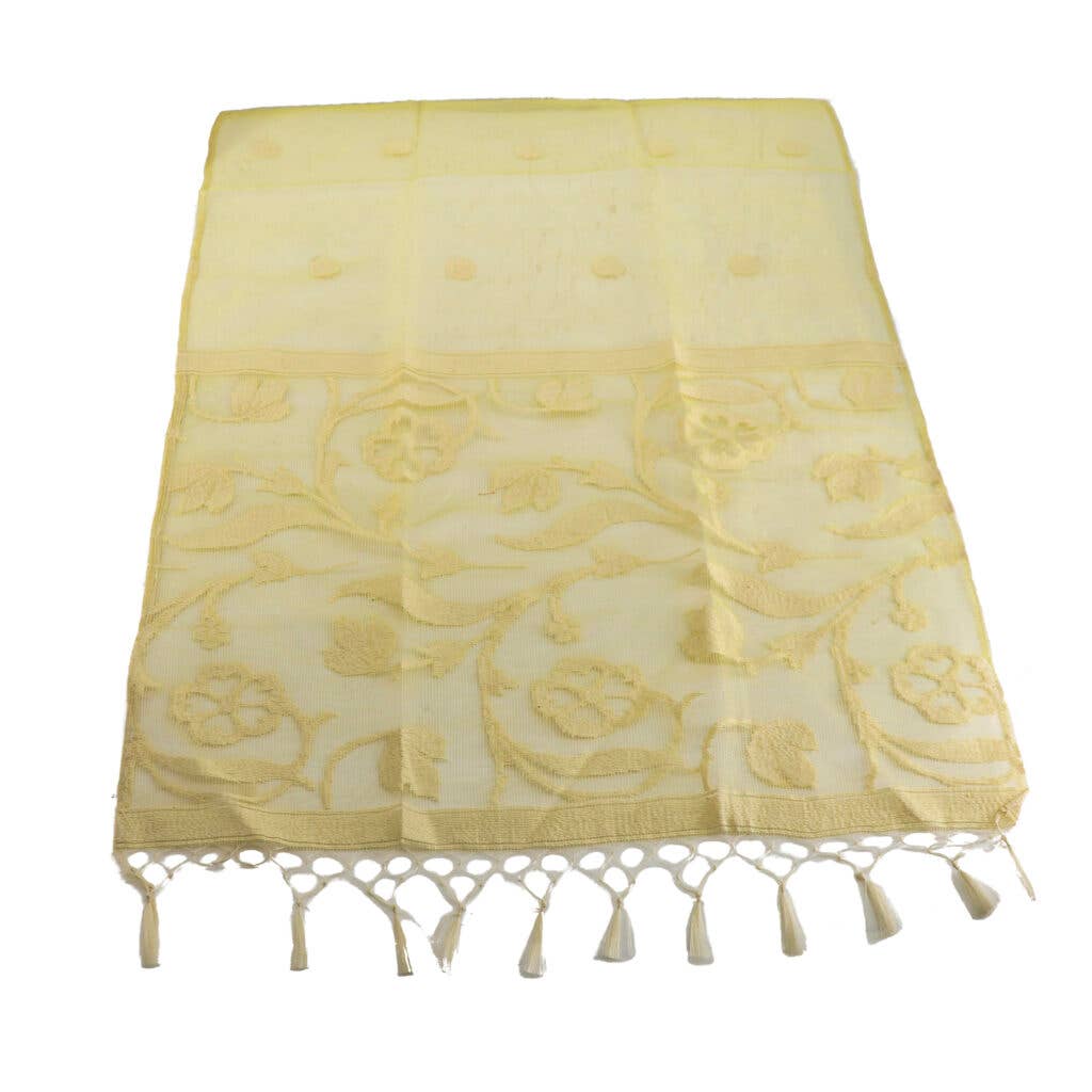 Western Fashion - Wholesale Scarf - Women's - 2317 - Organza Shawl-embroidered flower and dots1