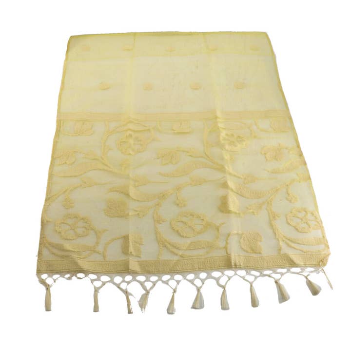 Western Fashion - Wholesale Scarf - Women's - 2317 - Organza Shawl-embroidered flower and dots1