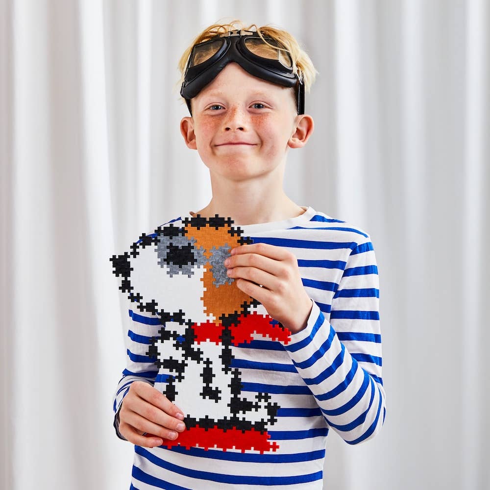 Plus-Plus USA - Wholesale Build-a-Toy - Kids - Peanuts Puzzle By Number – Flying Ace 275 pc Tube3