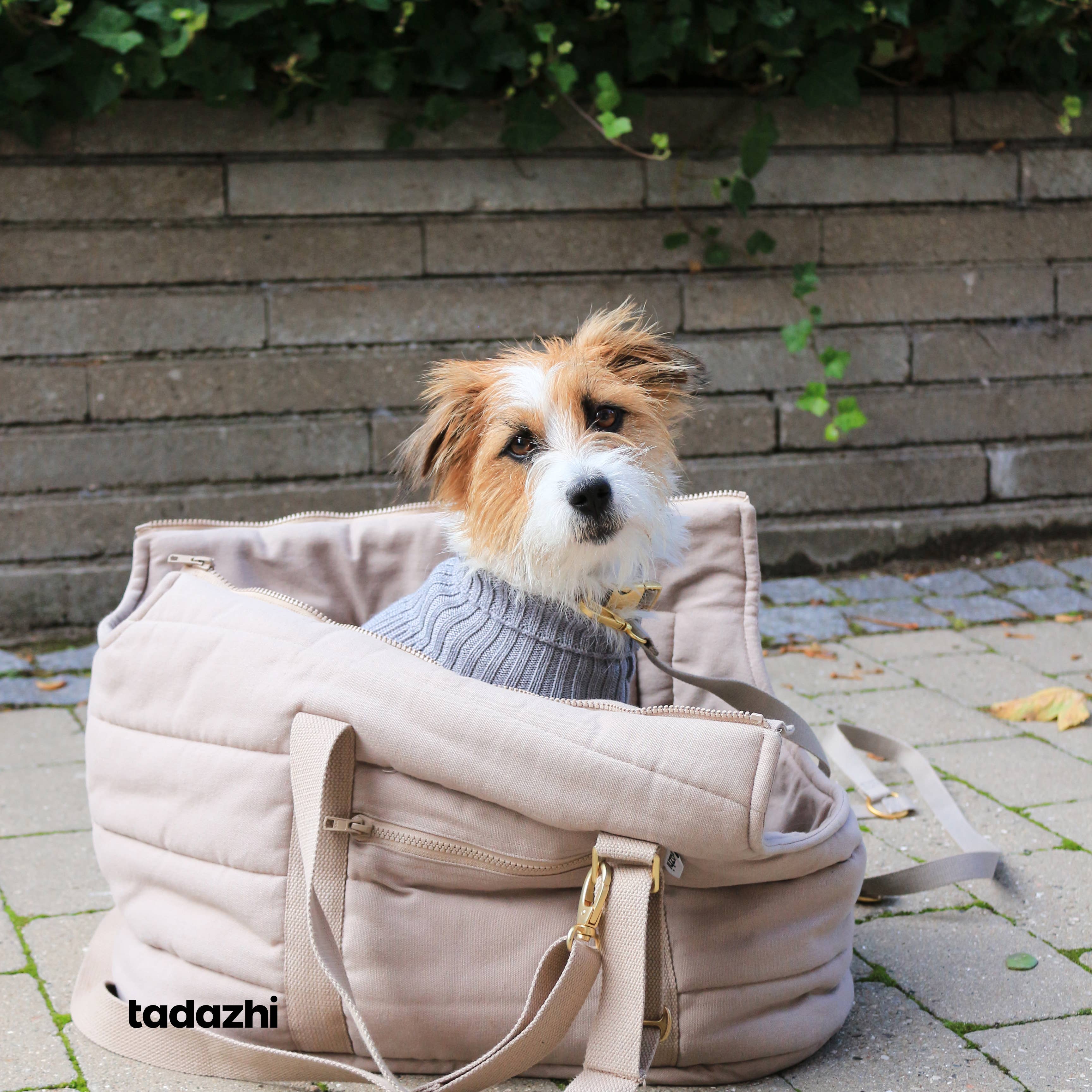 tadazhi - Vente Caisse de transport – chien - Sac pour chien RIO couleur sable foncé1