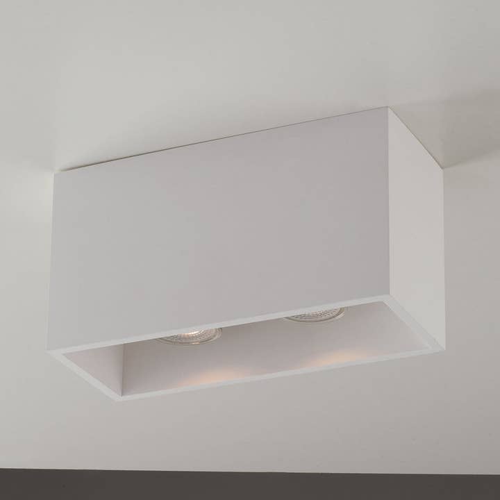 FOSTER modular ceiling lamp in paintable white plaster for wholesale by Gruppo F.T