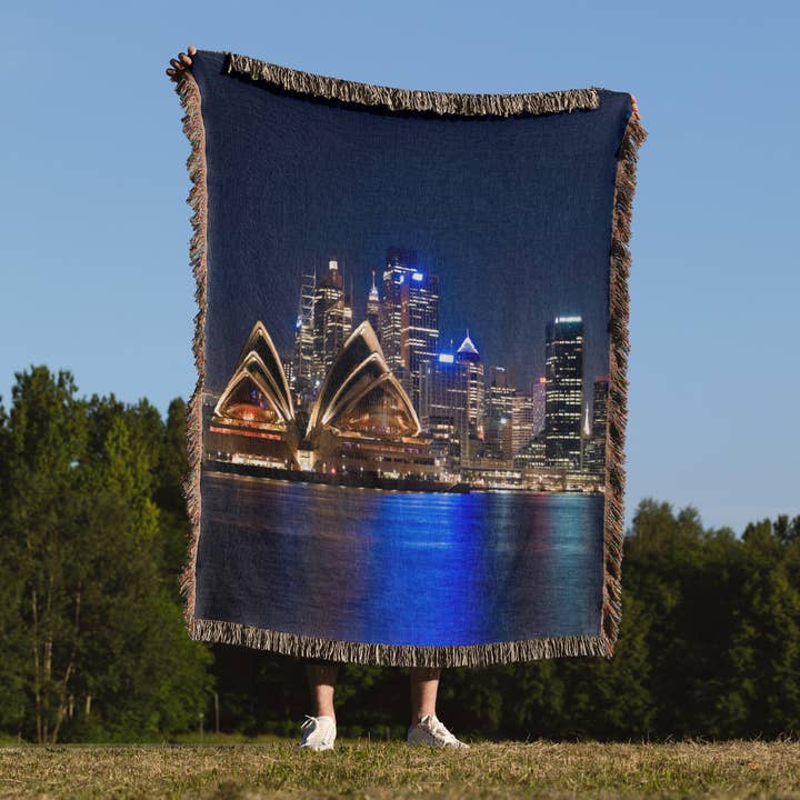3dRose - Wholesale Throw Blanket - 3dRose, Australia, Sydney, Opera House from Embarkation Park-AU01 JMI0108 - Janis Miglavs, Blanket1