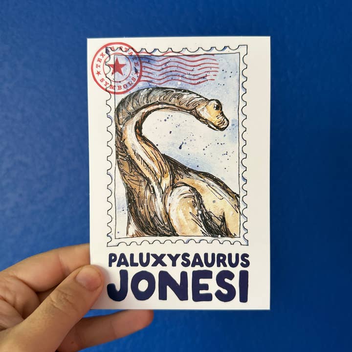 Texas State Dinosaur 4x6" Postcard for wholesale by Where’d The Wild Things Go