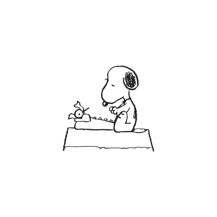 Tattly - Wholesale Temporary Tattoo - Snoopy Writer Tattoo Pair
