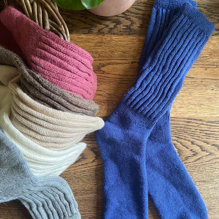 Samantha Holmes Alpaca Clothing and Gifts - Wholesale Socks – Women's - Cosy Alpaca Rib Knit Socks9