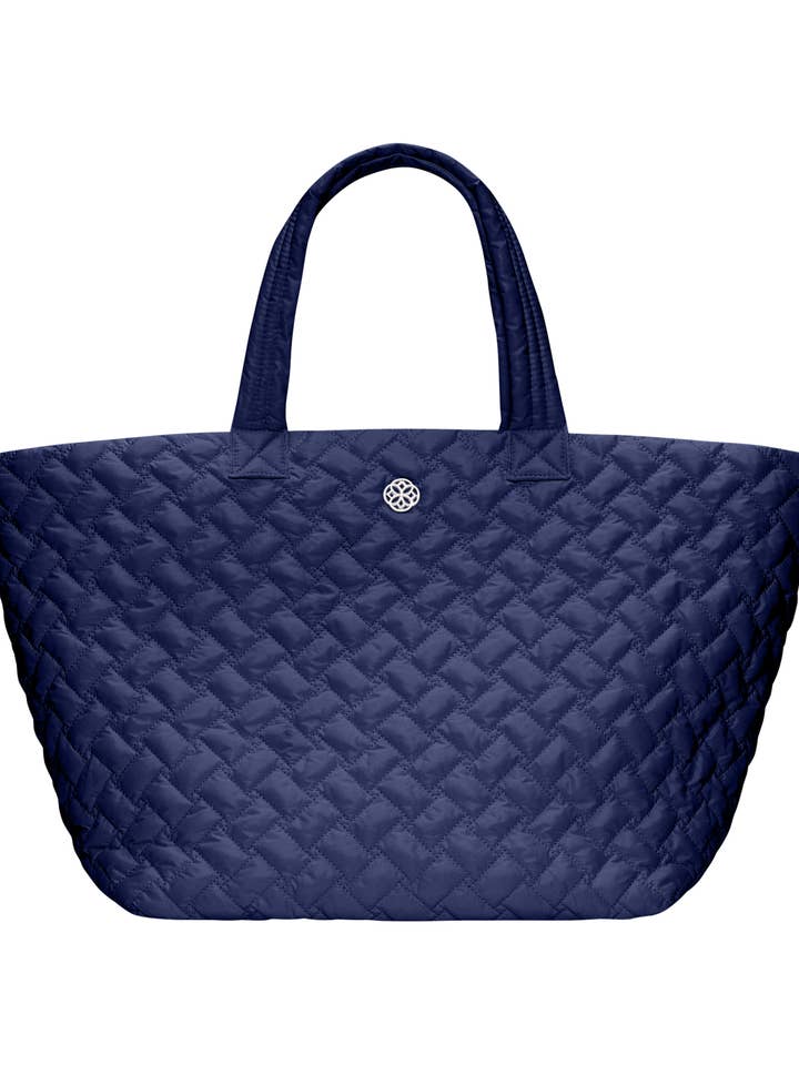 Navy Large Quilted Tote similar MZ Wallace & Oliver Thomas for wholesale by Ameliora