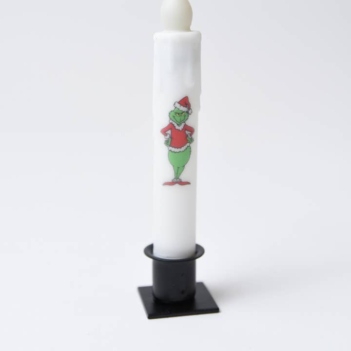 LMS Wholesale – Großhandel Flammenlose Kerze – Grinch LED Timer Stabkerze3