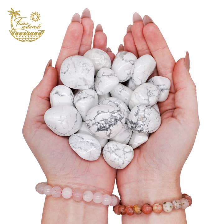 Faiza Naturals - Wholesale Spiritual stone/crystal - Howlite Tumbled Crystals in Bulk1