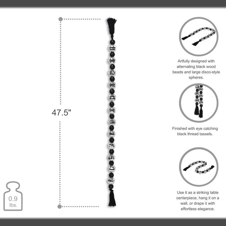 Cheungs Home Decor – wholesale Decorative tabletop object – Luminis Disco Ball Themed Beaded Garland1