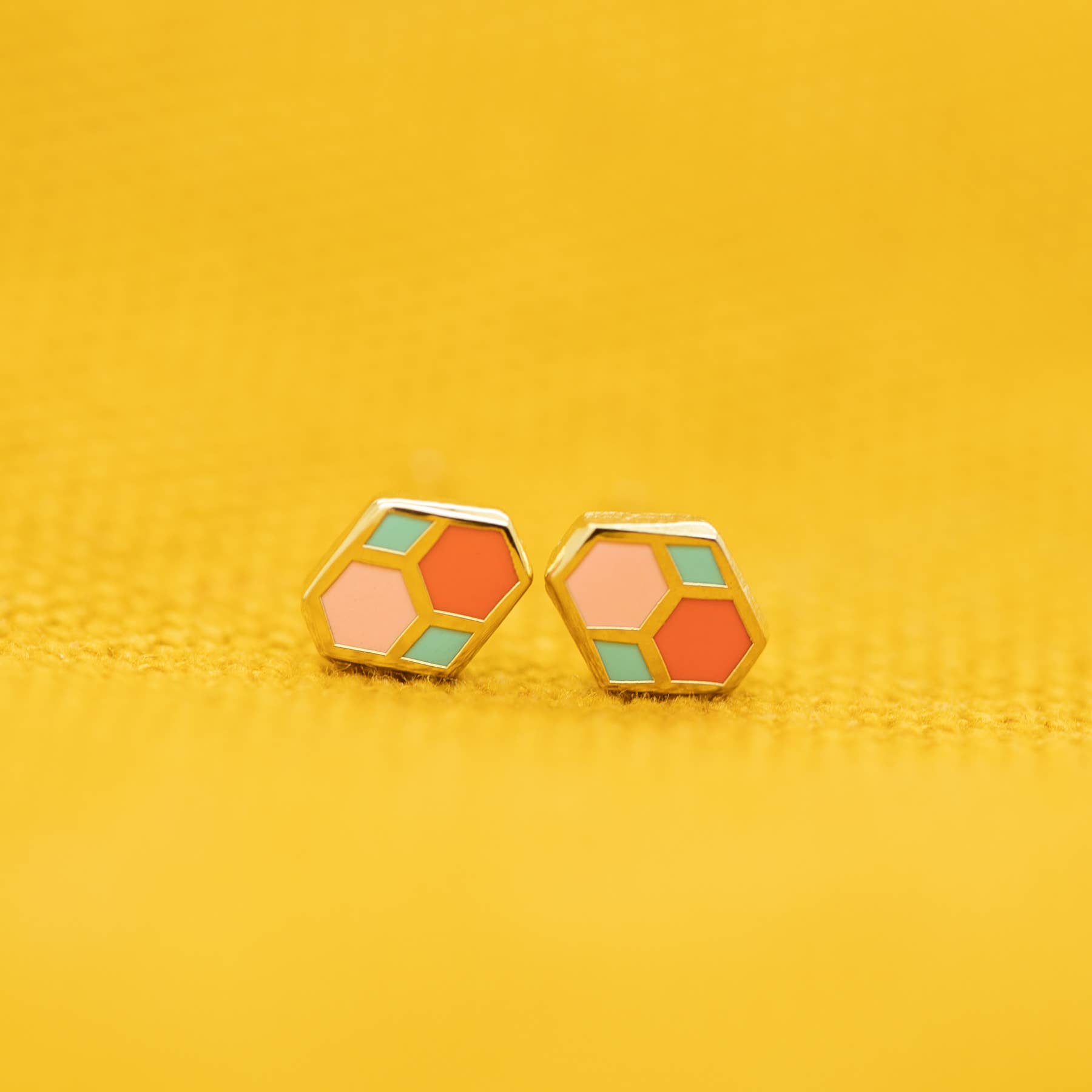 Tiny Deer Studio - Wholesale Stud/Post Earrings - Hex Tile Earrings5