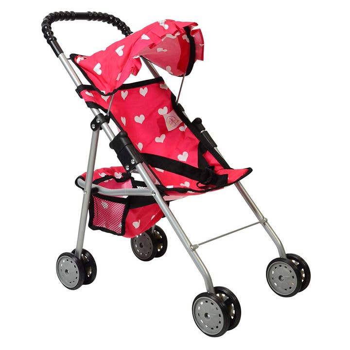 My First Doll Stroller with basket and hood pink hearts and other Purchase Wholesale double stroller. Free Returns & Net 60 Terms on Faire trending on Faire.