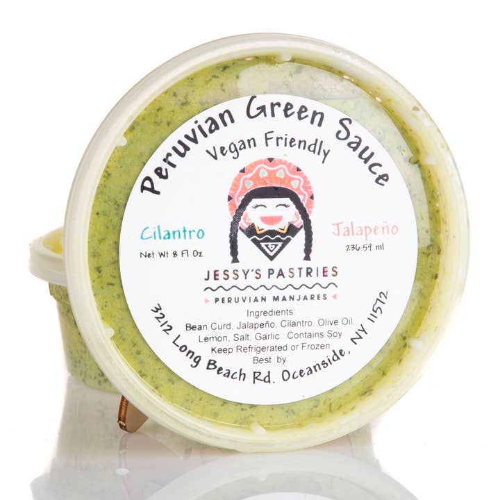Jessy's Pastries - Wholesale Hot Sauce - Peruvian Green Sauce - 8 oz (220 gr) - 4 Units Case - Vegan