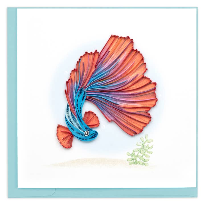 Quilling Card - Wholesale Everyday Greeting Card - Betta Fish