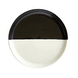 Santa Barbara Design Studio by Creative Brands - Wholesale Appetizer Serveware - Dipped Plates - Glossy Black/Glossy White1