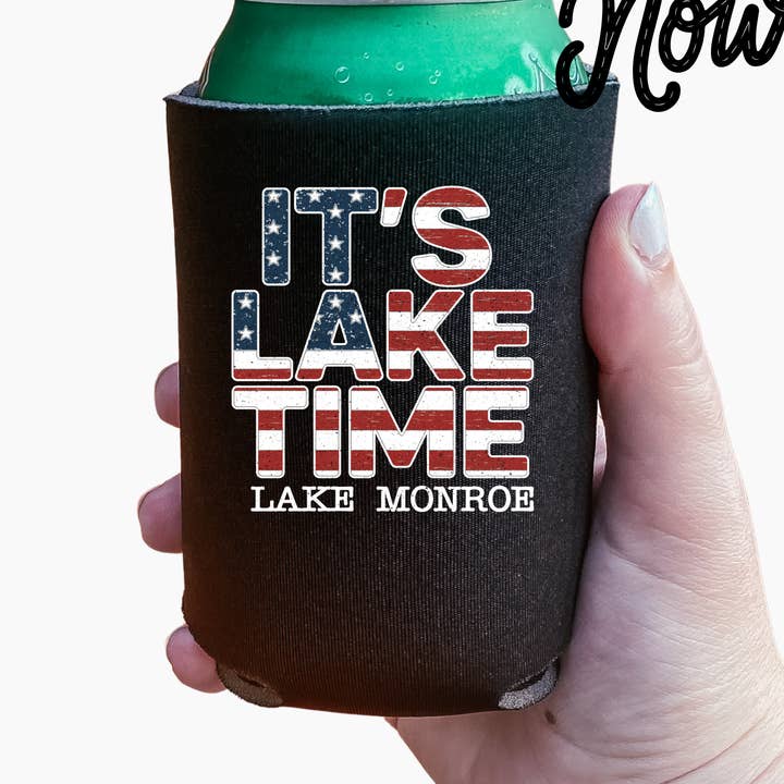 Custom It’s Lake Time Can Cooler – Personalized for wholesale by 222 PARKSIDE