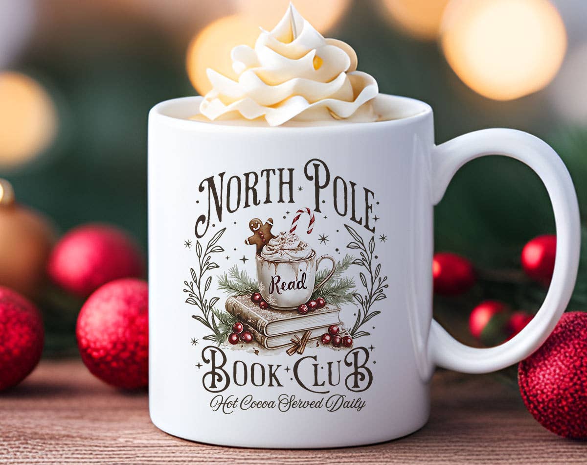 House Of Rodan - Wholesale Coffee Mug - North Pole Book Club - Christmas Coffee Mug